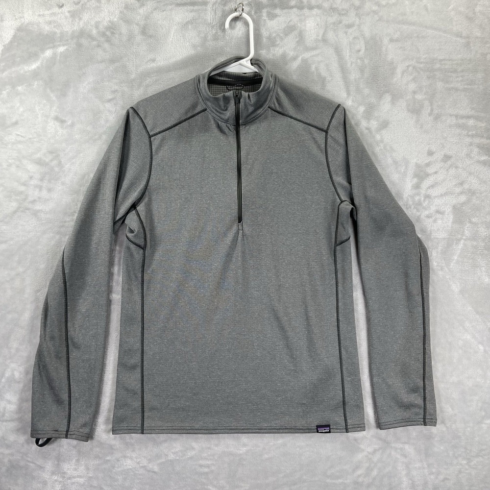 Patagonia Shirt men's Small 1/4 Zip Capilene Midweight Baselayer Polartec Gray